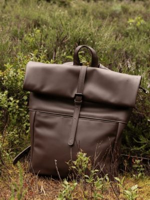 Jules Puffy laptop bag - Seal Brown